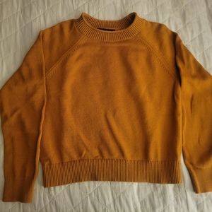 Mustard cropped pull over sweater
